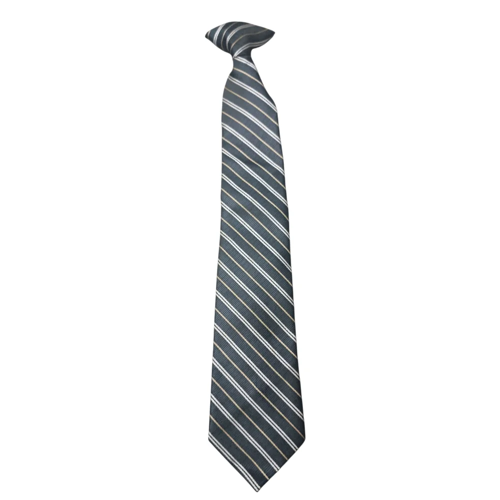 Classic Striped Black and White Tie